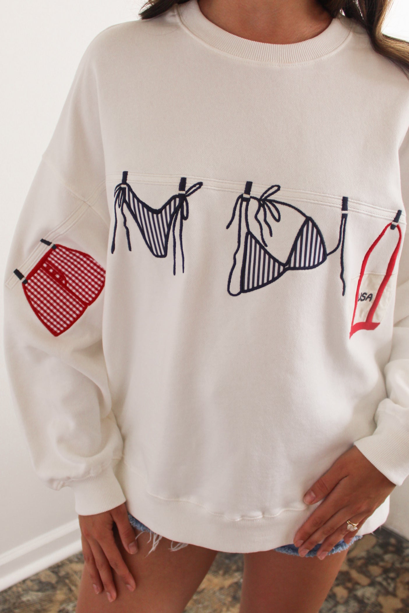 American Sweetheart Embroidered Sweatshirt