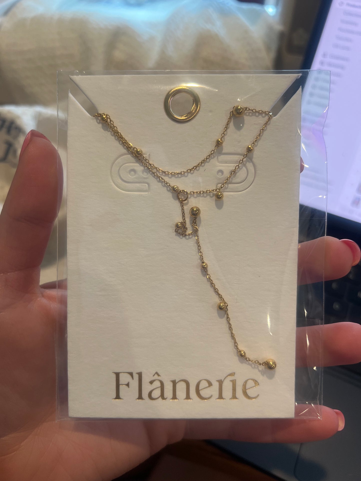 Gold Y Necklace