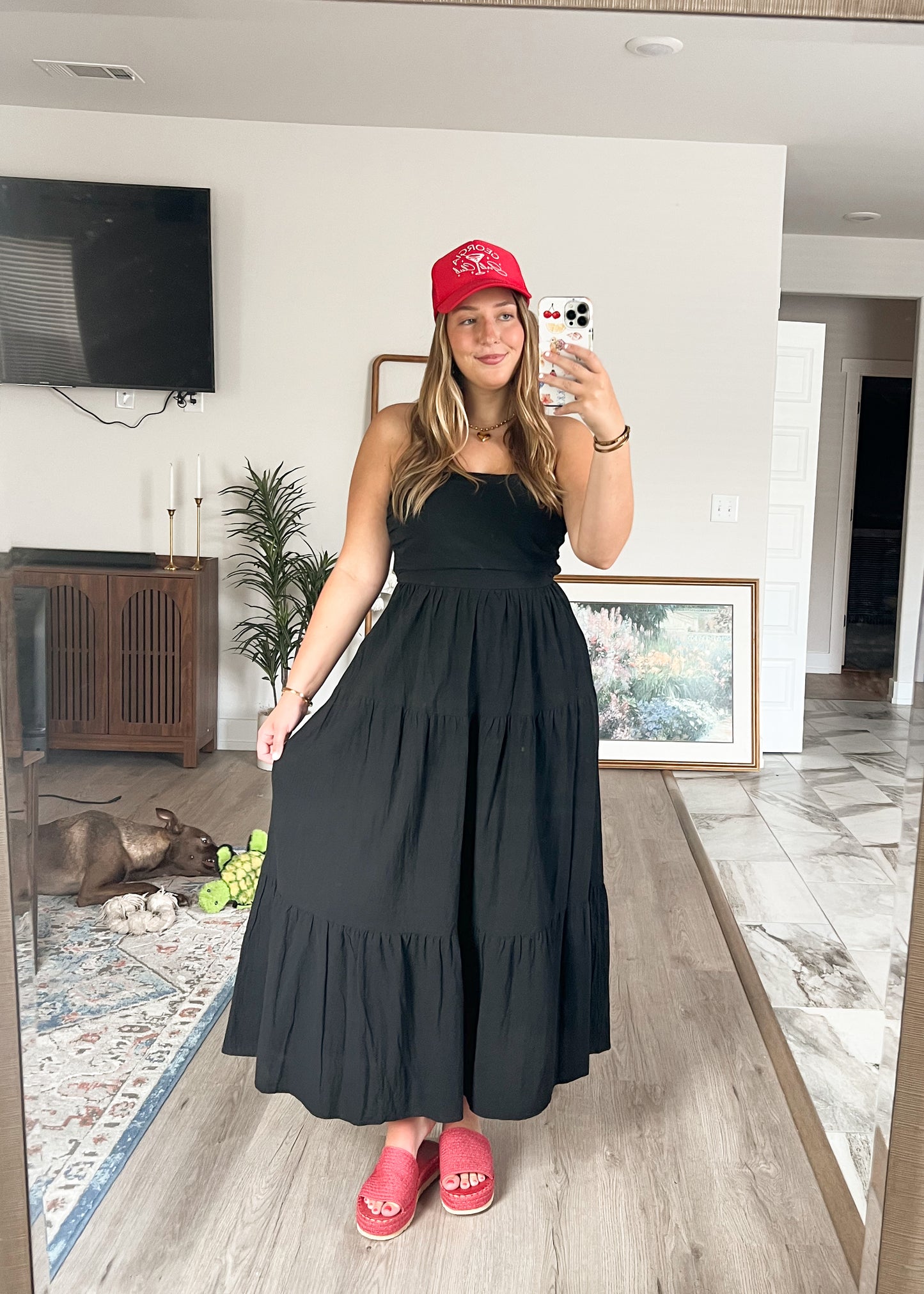 Black Strapless Maxi Dress