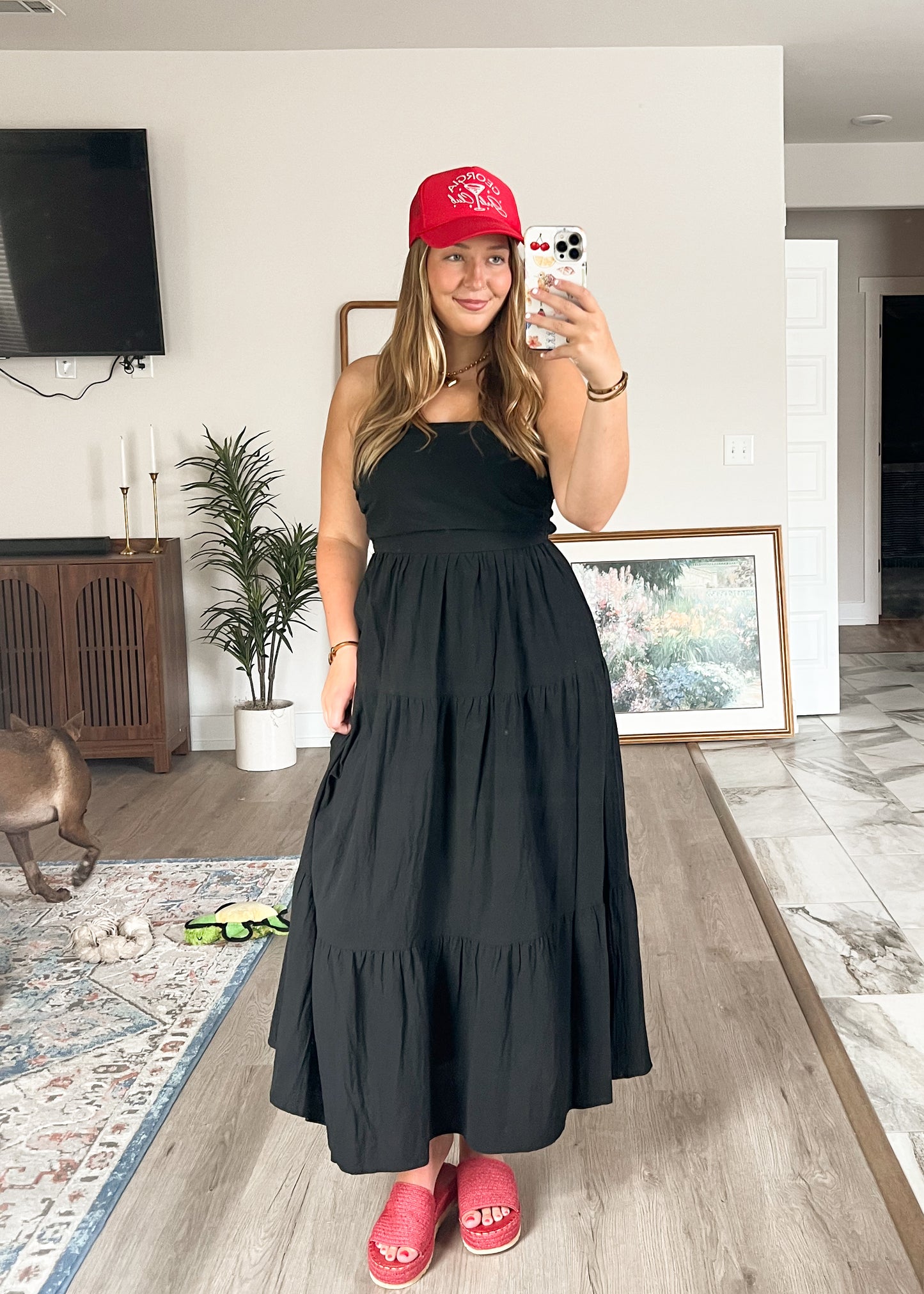 Black Strapless Maxi Dress