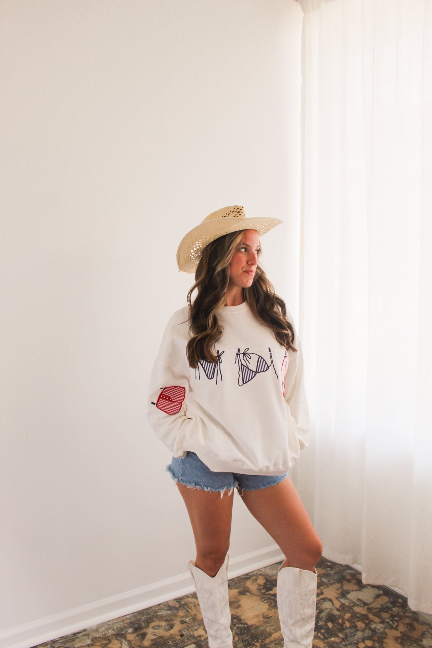 American Sweetheart Embroidered Sweatshirt