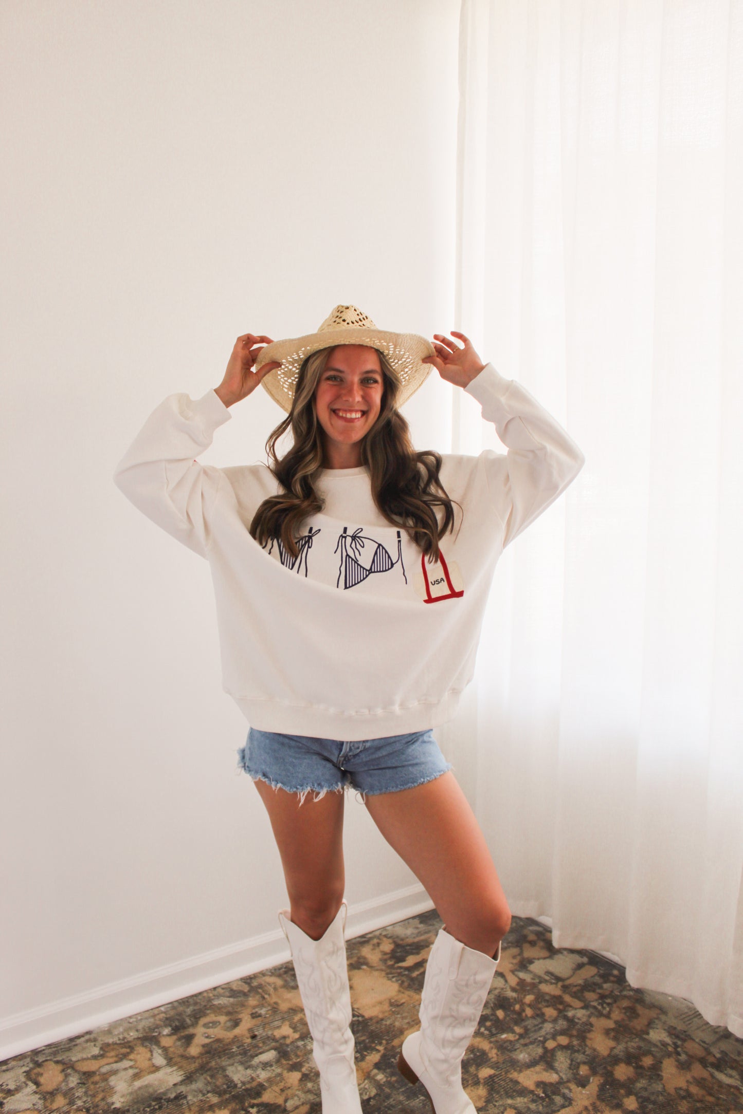 American Sweetheart Embroidered Sweatshirt