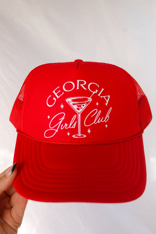 Red Georgia Girls Club Trucker Hat