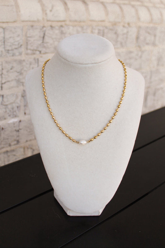 Gold and Pearl Choker
