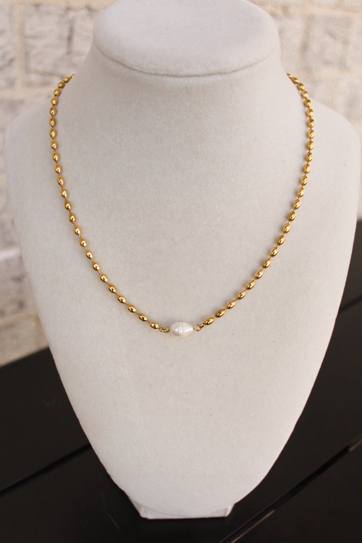 Gold and Pearl Choker