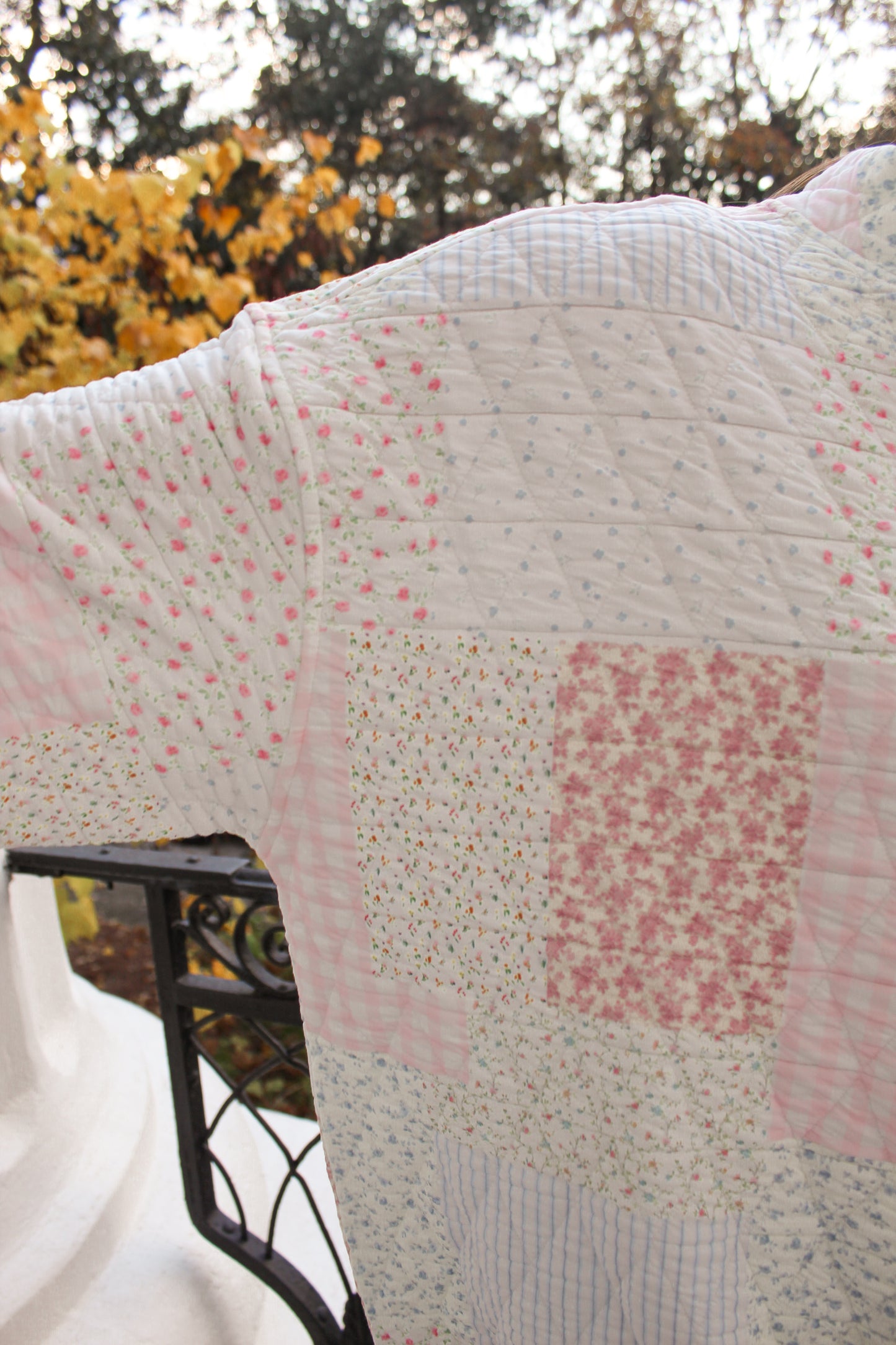 Quilted Pastel Mock Neck Sweater