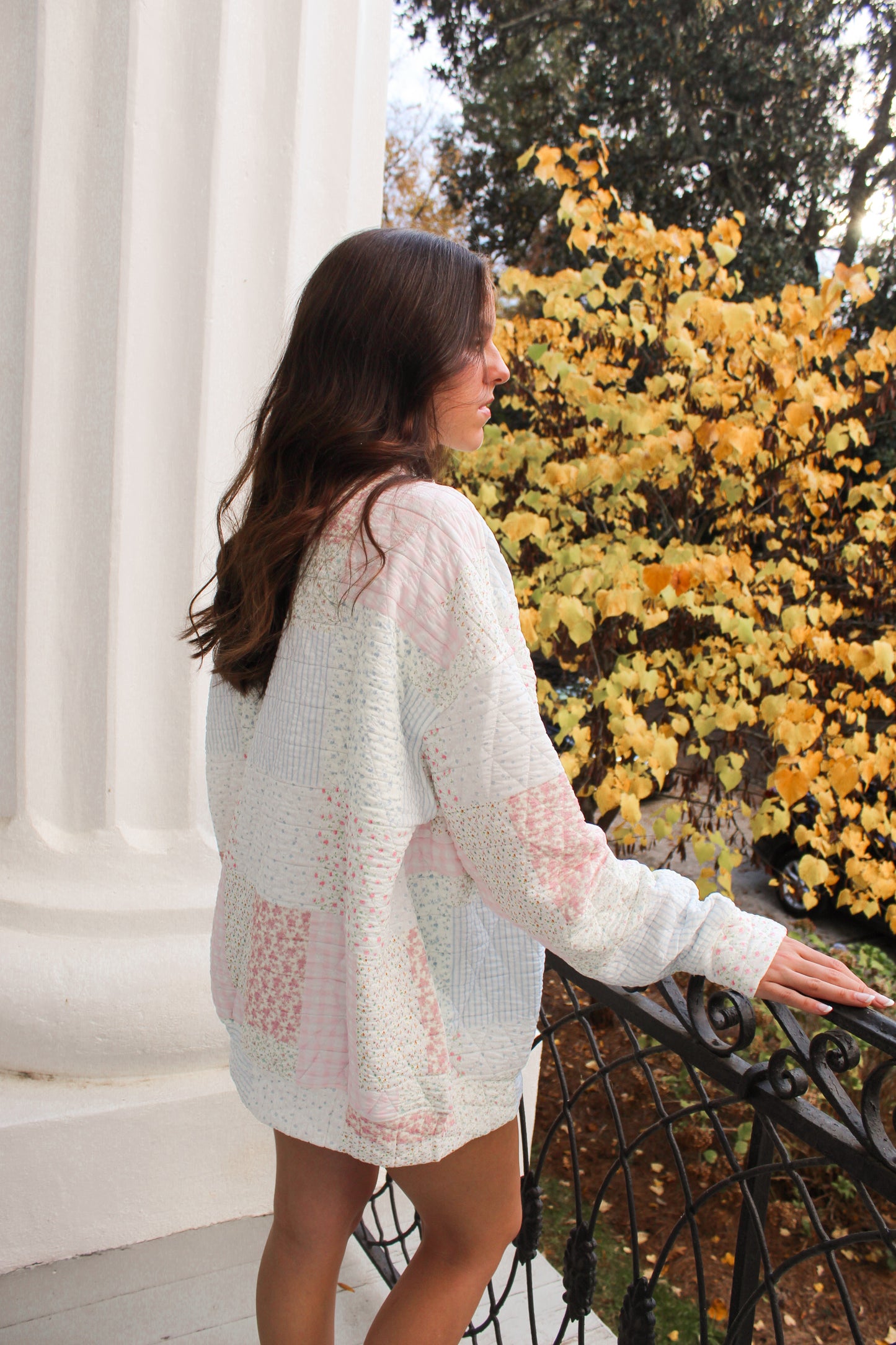 Quilted Pastel Mock Neck Sweater